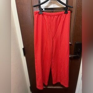Vintage Vibrant Red Polka Dot Pants